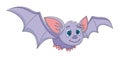 Bat cartoon vector illustration