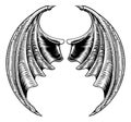 Bat or Dragon Wings Design