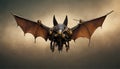 Bat Drone, Dystopian Steampunk Mechanic Bat Isolated â AI Generated