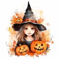 Bat-Filled Pumpkin Illustration Background Royalty Free Stock Photo