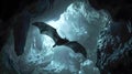Bat flying in a cave Royalty Free Stock Photo