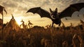 Bat Flying Through Corn Field: A Humorous Animal Portrait In The Style Of Dimitry Roulland