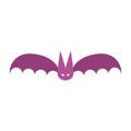 Bat Icon in Flat Design Royalty Free Stock Photo