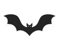 bat icon. halloween and nocturnal animals symbol. isolated vector image