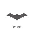 Bat icon simple flat style vector illustration