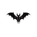 Bat Icon, Vampire Silhouette, Minimal Halloween Symbol