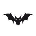 Bat Icon, Vampire Silhouette, Minimal Halloween Symbol