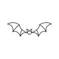 Bat icon vector. Halloween illustration sign. vampire symbol or logo. Royalty Free Stock Photo