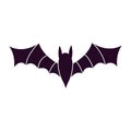 Bat icon vector. Halloween illustration sign. vampire symbol or logo. Royalty Free Stock Photo