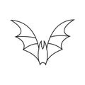 Bat icon vector. Halloween illustration sign. vampire symbol or logo. Royalty Free Stock Photo