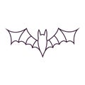 Bat icon vector. Halloween illustration sign. vampire symbol or logo. Royalty Free Stock Photo