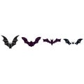 Bat icon vector set. Halloween illustration sign collection. vampire symbol or logo. Royalty Free Stock Photo