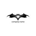 Bat illustration unique logo simple design vector
