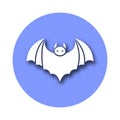 Bat Isolated Vector icon that can be easily modified or edited Royalty Free Stock Photo