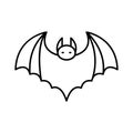Bat Isolated Vector icon that can be easily modified or edited Royalty Free Stock Photo