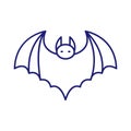 Bat Isolated Vector icon that can be easily modified or edited Royalty Free Stock Photo
