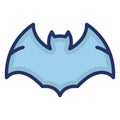 Bat Isolated Vector icon which can easily modify or edit Royalty Free Stock Photo