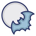 Bat Isolated Vector icon which can easily modify or edit Royalty Free Stock Photo