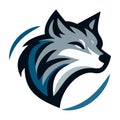 wolf head logo template 1 Royalty Free Stock Photo