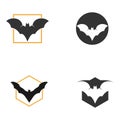 Bat logo template design vector