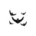 Bat logo template vector