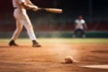 bat man sport field ball baseball athlete kick team player game. Generative AI. Royalty Free Stock Photo