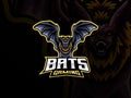 Bat mascot sport logo design