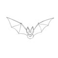 Bat is a nocturnal animal. A symbol of Halloween. The bat in flight Royalty Free Stock Photo