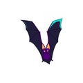 Bat is a nocturnal animal. A symbol of Halloween. The bat in flight Royalty Free Stock Photo