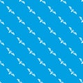 Bat pattern vector seamless blue Royalty Free Stock Photo