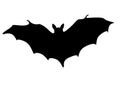 Bat silhouette Royalty Free Stock Photo