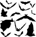 Bat Silhouettes Royalty Free Stock Photo