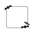 Bat square border frame. Halloween theme frames