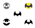 Bat vector icon illustration