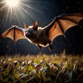 Bat wild animal living in nature, part of ecosystem