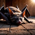 Bat wild animal living in nature, part of ecosystem