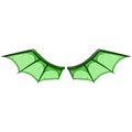 bat wings dragon cartoon vector illustration