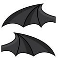 bat wings dragon red brown black gray vector logo illustration