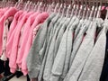 BAT YAM, ISRAEL- DECEMBER 11, 2017: Children`s clothing o hanging on hangers in the children`s store