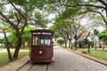 Jun 30,2018 : Old style train at Las casas filipinas,Bataan, Philippines