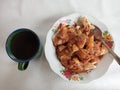 Batagor is a typical Bandung food, which means fried meatballs and tofu