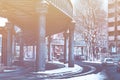 Bataille de Stalingrad square after snowfall Paris