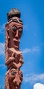 A Bataknese Style Totem Pole, Samosir, Lake Toba, Indonesia Royalty Free Stock Photo