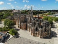 Batalha Monastery Portugal. Aerial drone view. Flying over. Royalty Free Stock Photo