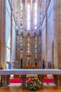 BATALHA, PORTUGAL, MAY 28, 2019: Interior of church in the Batalha monastery, Portugal Royalty Free Stock Photo