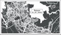 Batam Indonesia City Map in Retro Style. Outline Map