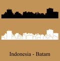 Batam, Indonesia city silhouette