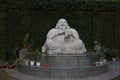 Shot of Bodhisattva Maitreya statue in a temple