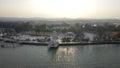 Batam Island / Indonesia 16-07-2019 : Sunset on Ocarina Batam Island on Sunday. the right place to exercise and relax with family.