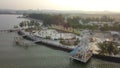 Batam Island / Indonesia 16-07-2019 : Sunset on Ocarina Batam Island on Sunday. the right place to exercise and relax with family.